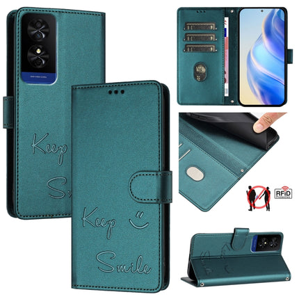 Smile Embossing RFID Leather Phone Case, For TCL 50 XL 5G, For TCL 50 XE 5G, For TCL 50 5G, For TCL 50 SE