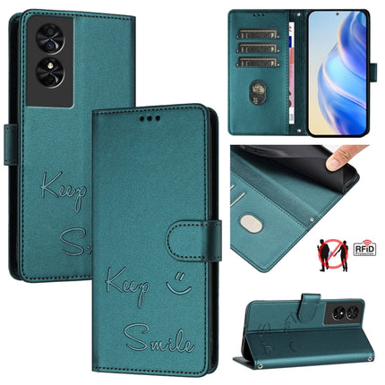 Smile Embossing RFID Leather Phone Case, For TCL 50 XL 5G, For TCL 50 XE 5G, For TCL 50 5G, For TCL 50 SE