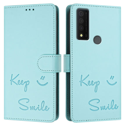 Smile Embossing RFID Leather Phone Case, For TCL 30 XE 5G, For TCL 20 R 5G