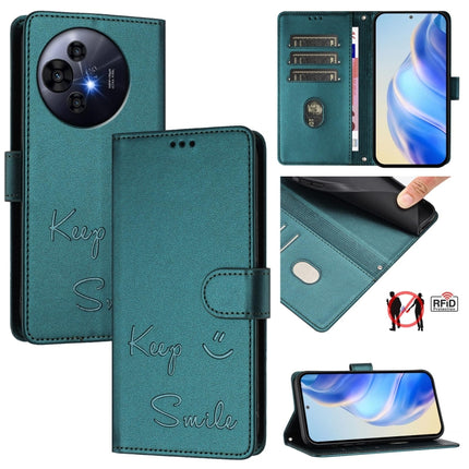 Smile Embossing RFID Leather Phone Case, For TCL 605 / 60 SE, For TCL 50 Pro NxtPaper, For TCL 50 LE 5G, For TCL 201