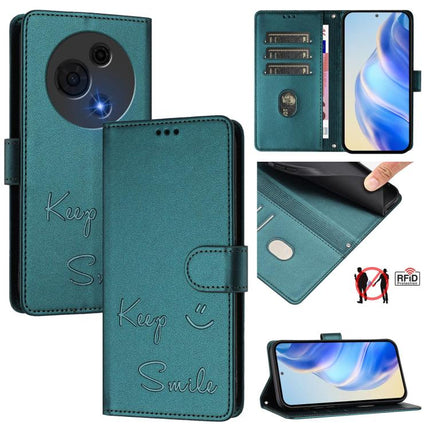 Smile Embossing RFID Leather Phone Case, For TCL K70 Power 4G / K70 4G, For TCL Nxtpaper 70 Pro 5G, For TCL K32 5G / K33 5G, For TCL 60 NxtPaper