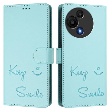 Smile Embossing RFID Leather Phone Case, For TCL 605 / 60 SE, For TCL 50 Pro NxtPaper, For TCL 50 LE 5G, For TCL 201