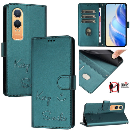 Smile Embossing RFID Leather Phone Case, For OnePlus 13R / Ace 5 Pro 5G, For OnePlus Nord 4 5G, For OnePlus Nord CE4 Lite, For OnePlus Nord 2 Lite