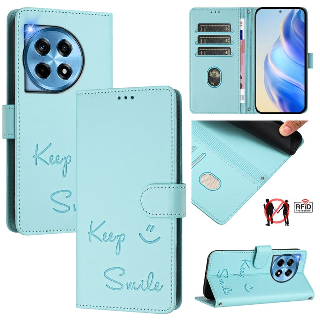 Smile Embossing RFID Leather Phone Case, For OnePlus 12 5G Global, For OnePlus Nord CE3, For OnePlus Nord CE 3 Lite / Nord N30, For OnePlus Ace 2V / Nord 3