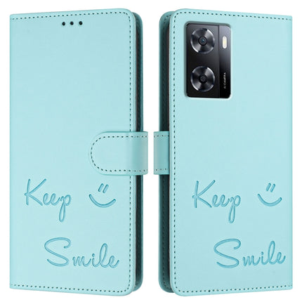 Smile Embossing RFID Leather Phone Case, For OnePlus Nord N20 SE, For OnePlus Nord 2T, For OnePlus 10R / Ace, For OnePlus Nord CE 2 5G