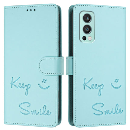 Smile Embossing RFID Leather Phone Case, For OnePlus Nord 2 5G, For OnePlus 9 Pro, For OnePlus 9, For OnePlus Nord N10 5G