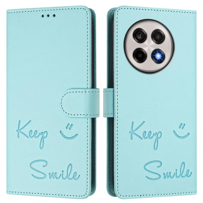 Smile Embossing RFID Leather Phone Case, For OnePlus 13R / Ace 5 Pro 5G, For OnePlus Nord 4 5G, For OnePlus Nord CE4 Lite, For OnePlus Nord 2 Lite