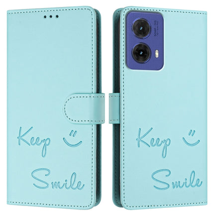 Smile Embossing RFID Leather Phone Case, For Motorola Moto G85, For Motorola Moto G53Y 5G/G53J 5G, For Motorola Edge 50 Ultra, For Motorola Edge 50 Pro
