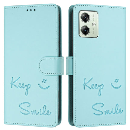 Smile Embossing RFID Leather Phone Case, For Motorola Moto G54 5G EU Version, For Motorola Edge 40 Neo 5G, For Motorola Moto G14 4G, For Motorola Moto G Stylus 2023 4G