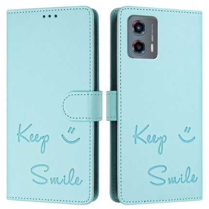 Smile Embossing RFID Leather Phone Case, For Motorola Moto G 5G 2023, For Motorola G Pure/Moto G Play 2023, For Motorola Moto G72, For Motorola Moto E22 4G/E22i 4G