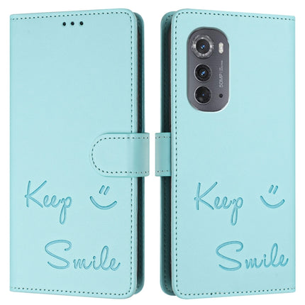 Smile Embossing RFID Leather Phone Case, For Motorola Edge 2022, For Motorola Moto G62 5G India, For Motorola Moto X30 Pro 5G, For Motorola Moto S30 Pro 5G