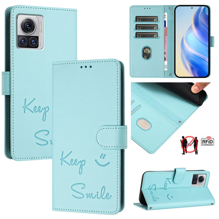 Smile Embossing RFID Leather Phone Case, For Motorola Moto G Power 2022, For Motorola Edge 30 Ultra, For Motorola Moto G71 5G, For Motorola Moto G60/G40 Fusion