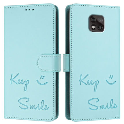 Smile Embossing RFID Leather Phone Case, For Motorola Moto G Power 2021, For Motorola Moto G Play 2021, For Motorola Moto G Stylus 5G 2021, For Motorola Moto G Stylus 2021 4G