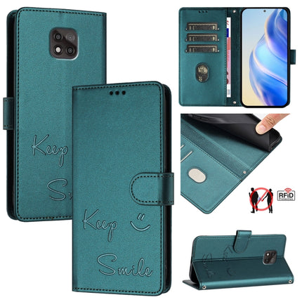 Smile Embossing RFID Leather Phone Case, For Motorola Moto G Power 2021, For Motorola Moto G Play 2021, For Motorola Moto G Stylus 5G 2021, For Motorola Moto G Stylus 2021 4G
