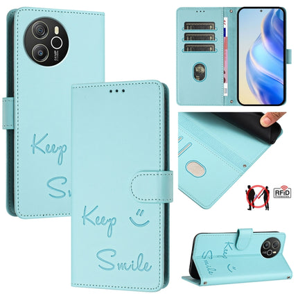 Smile Embossing RFID Leather Phone Case, For Blackview Wave 6C, For Blackview Shark 8, For Blackview A53, For Blackview A52