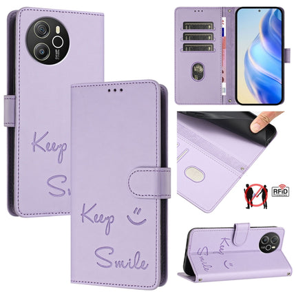 Smile Embossing RFID Leather Phone Case, For Blackview Wave 6C, For Blackview Shark 8, For Blackview A53, For Blackview A52