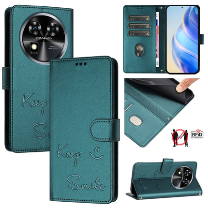 Smile Embossing RFID Leather Phone Case, For Oukitel C37, For Oukitel C51, For Oukitel C38, For Oukitel C36 / C35