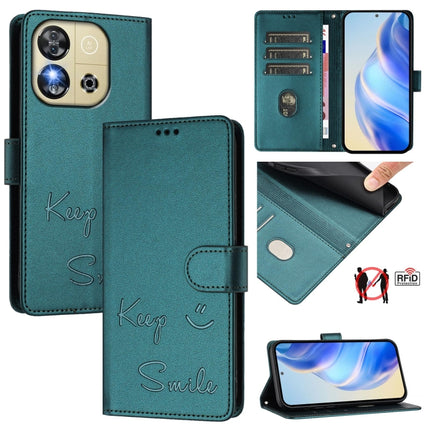 Smile Embossing RFID Leather Phone Case, For Oukitel C59 / C59 Pro, For Oukitel C57s, For Oukitel C53, For Oukitel C50