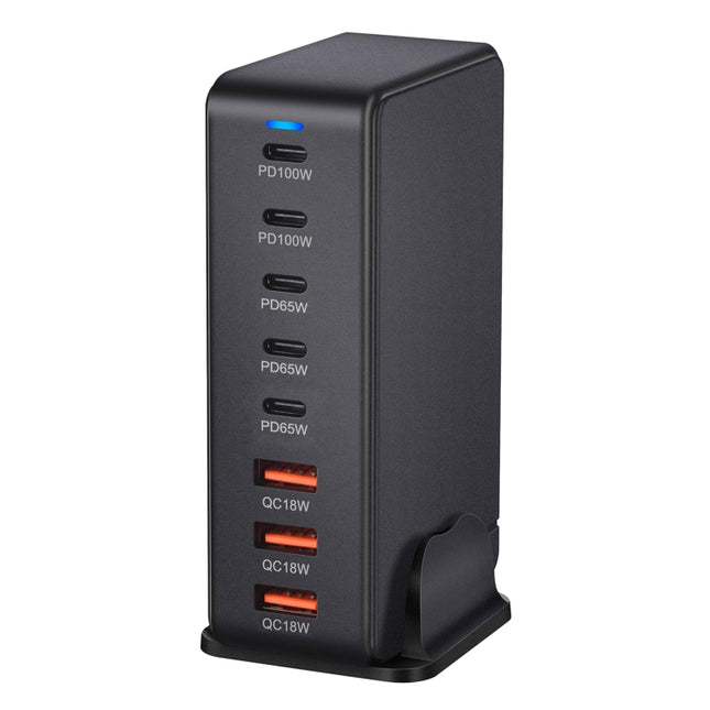 440W GaN USB Power Adapter Travel Charger with 3 x USB, 5 x PD Port, EU Plug, US Plug, UK Plug, AU Plug