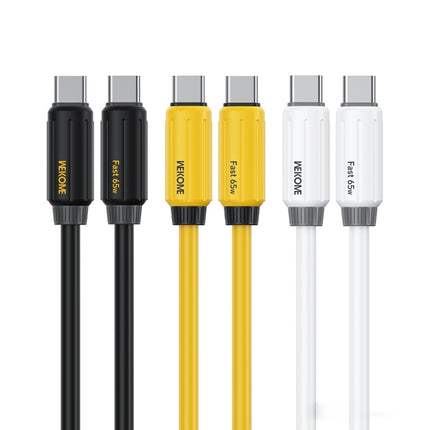WK WDC-28 Elastic Genuine Silicone 1m PD65W Type-C to Type-C Fast Charging Data Cable, WDC-28