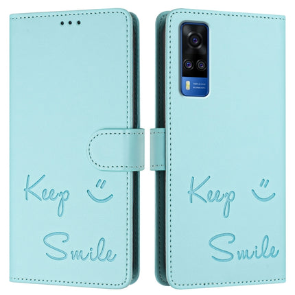 Smile Embossing RFID Leather Phone Case, For vivo Y33 4G 2021, For vivo Y52S 5G / iQOO U3, For vivo Y31S 5G / Y72 5G India, For vivo Y70S