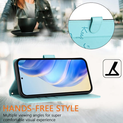 Smile Embossing RFID Leather Phone Case, For vivo Y300 Pro, For vivo iQOO Z9s Pro 5G India, For vivo S19 Pro, For vivo S19