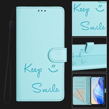 Smile Embossing RFID Leather Phone Case, For vivo S20 5G, For vivo S20 Pro 5G, For vivo V40 Lite 5G IDN, For vivo V40e 5G India