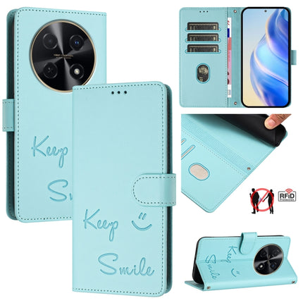 Smile Embossing RFID Leather Phone Case, For Huawei nova 14 5G, For Huawei nova 13 Pro, For Huawei nova 13 / nova 12, For Huawei nova 12i 4G Global