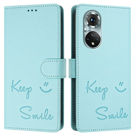 Smile Embossing RFID Leather Phone Case, For Huawei nova 9 Pro, For Huawei nova 9, For Huawei nova 8i, For Huawei P50 Pro