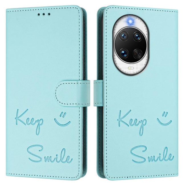 Smile Embossing RFID Leather Phone Case, For Huawei nova 14 5G, For Huawei nova 13 Pro, For Huawei nova 13 / nova 12, For Huawei nova 12i 4G Global