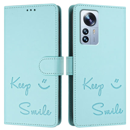 Smile Embossing RFID Leather Phone Case, For Xiaomi 12 Pro / 12S Pro, For Xiaomi 12 / 12X / 12S, For Xiaomi Poco X4 NFC, For Xiaomi 12 Lite