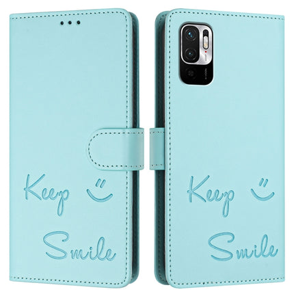 Smile Embossing RFID Leather Phone Case, For Xiaomi Poco M3 Pro, For Xiaomi Poco X3 GT, For Xiaomi Mi 11i / 11X / 11X Pro, For Xiaomi Poco F3