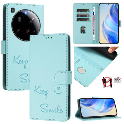 Smile Embossing RFID Leather Phone Case, For Xiaomi 15S Pro 5G, For Xiaomi Poco M7 5G / C75 4G, For Xiaomi Poco X7 5G / Redmi Note 14 Pro 5G, For Xiaomi 15 Ultra