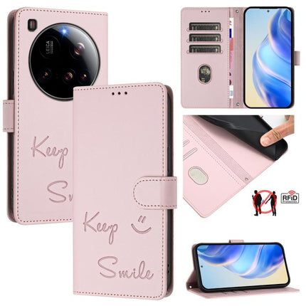 Smile Embossing RFID Leather Phone Case, For Xiaomi 15S Pro 5G, For Xiaomi Poco M7 5G / C75 4G, For Xiaomi Poco X7 5G / Redmi Note 14 Pro 5G, For Xiaomi 15 Ultra