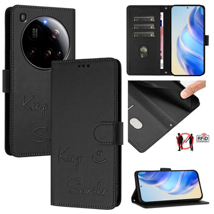 Smile Embossing RFID Leather Phone Case, For Xiaomi 15S Pro 5G, For Xiaomi Poco M7 5G / C75 4G, For Xiaomi Poco X7 5G / Redmi Note 14 Pro 5G, For Xiaomi 15 Ultra