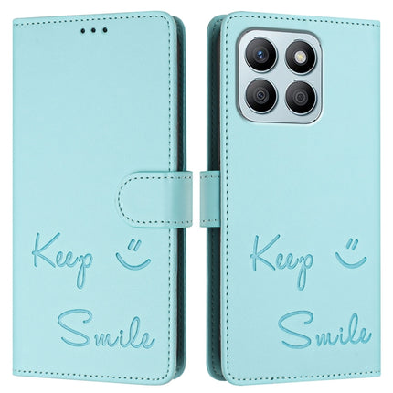 Smile Embossing RFID Leather Phone Case, For Honor X8b 4G Global, For Honor Magic6 Lite 5G Global, For Honor X9b 5G Global, For Honor Play 50 Plus 5G