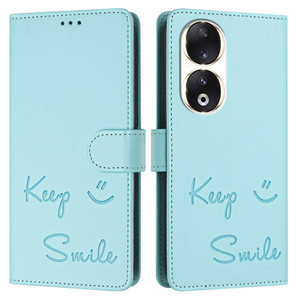 Smile Embossing RFID Leather Phone Case, For Honor 90 5G, For Honor X7a 4G/Play7T 5G, For Honor Magic5 Pro, For Honor X8a 5G Global