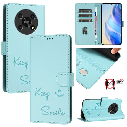 Smile Embossing RFID Leather Phone Case, For Honor X30 5G/X9 5G/X9 4G, For Honor X40i 5G, For Honor 70 Pro 5G, For Honor 70 5G