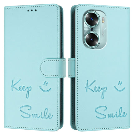 Smile Embossing RFID Leather Phone Case, For Honor 60 5G, For Honor 50 Lite, For Honor 50 Pro, For Honor 50 SE