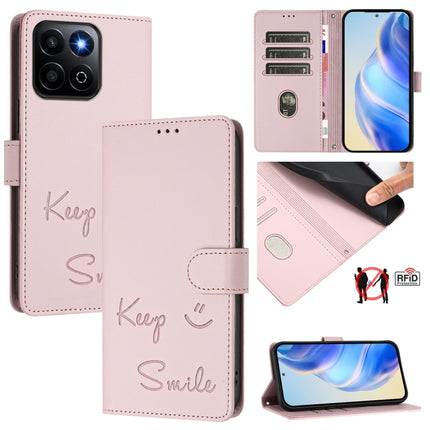Smile Embossing RFID Leather Phone Case, For Honor 300 Pro 5G / 300 Ultra 5G, For Honor 300 5G, For Honor X9c 5G Global, For Honor 200 Smart 5G Global