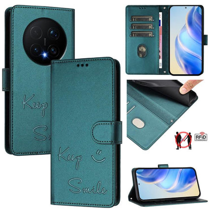 Smile Embossing RFID Leather Phone Case, For Honor 600 Lite Global, For Honor Magic8 Pro Air 5G, For Honor X8d 4G, For Honor Magic8 Pro