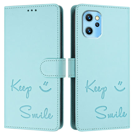 Smile Embossing RFID Leather Phone Case, For Umidigi Power 7 Max
