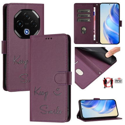 Smile Embossing RFID Leather Phone Case, For UMIDIGI G100x 5G / 4G, For UMIDIGI G100 Pro, For UMIDIGI Note 100, For Umidigi Note 90