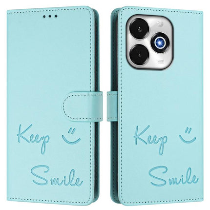 Smile Embossing RFID Leather Phone Case, For UMIDIGI G100x 5G / 4G, For UMIDIGI G100 Pro, For UMIDIGI Note 100, For Umidigi Note 90