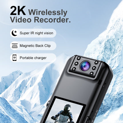 A82 IR Night Vision Rotating Lens 2K HD Video WiFi Recorder with Back Clip, A82