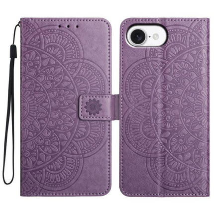 Flower Embossed Leather Phone Case, For iPhone 18 Pro, For iPhone 18 Pro Max, For iPhone 17e / 16e, For iPhone 17 Pro Max
