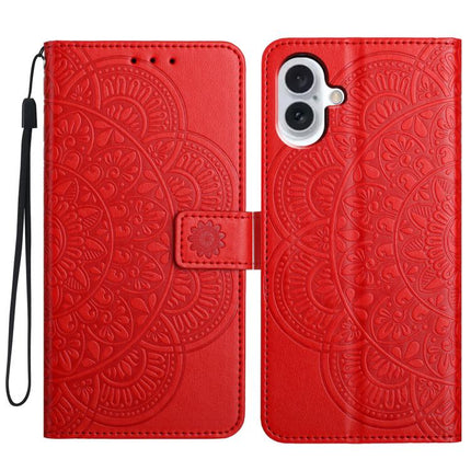 Flower Embossed Leather Phone Case, For iPhone 17 Pro, For iPhone 17, For iPhone Air, For iPhone 16 Pro Max