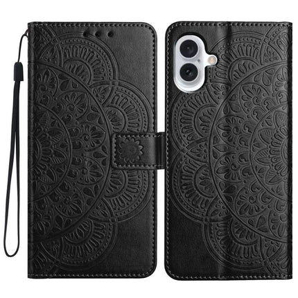 Flower Embossed Leather Phone Case, For iPhone 17 Pro, For iPhone 17, For iPhone Air, For iPhone 16 Pro Max