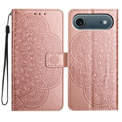 Flower Embossed Leather Phone Case, For iPhone 17 Pro, For iPhone 17, For iPhone Air, For iPhone 16 Pro Max