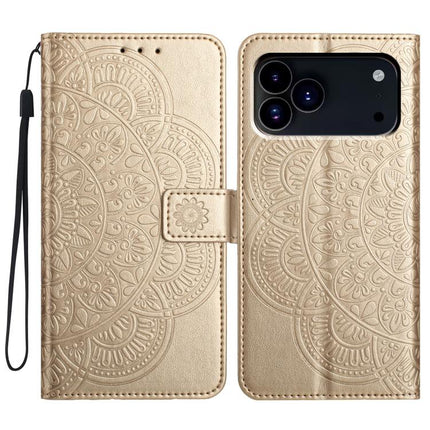 Flower Embossed Leather Phone Case, For iPhone 18 Pro, For iPhone 18 Pro Max, For iPhone 17e / 16e, For iPhone 17 Pro Max